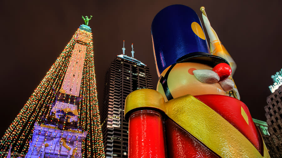 Life-size tin soldier in downtown Indy by Circle of Lights