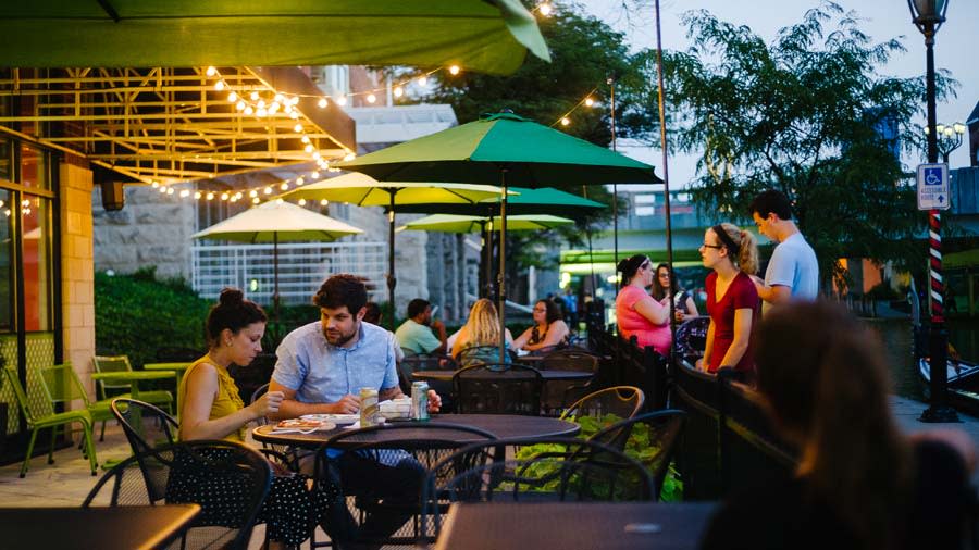 People Eating on the Fresco patio