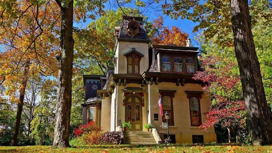 older house in trees