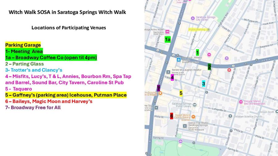 locations highlighted on map