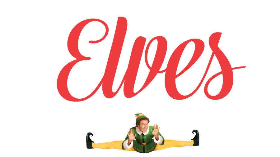 A picture of Will Farrell dressed as Buddy the Elf from the movie Elf promotes the interactive screening of Elf event at Wichita Art Museum