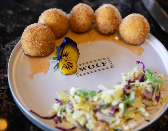 Goat cheese balls at Wolf by Vanderpump Scottsdale