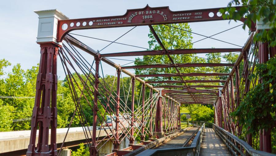 Almost Walking Under Bollman Bridge at Historic Savage Mill