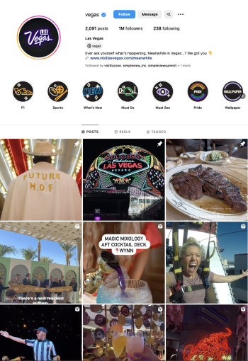 Visit Las Vegas' Instagram