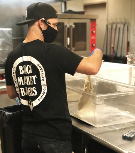 Steven O'Leary working in the kitchen.