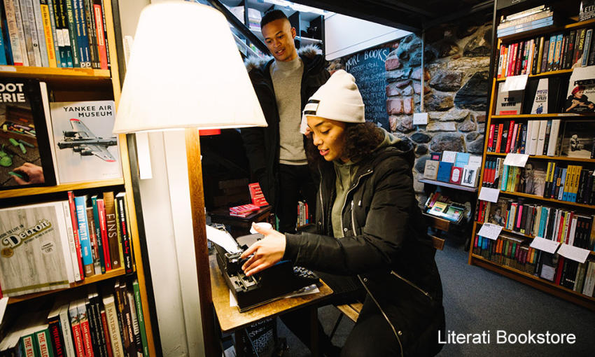 Literati Bookstore typewriter