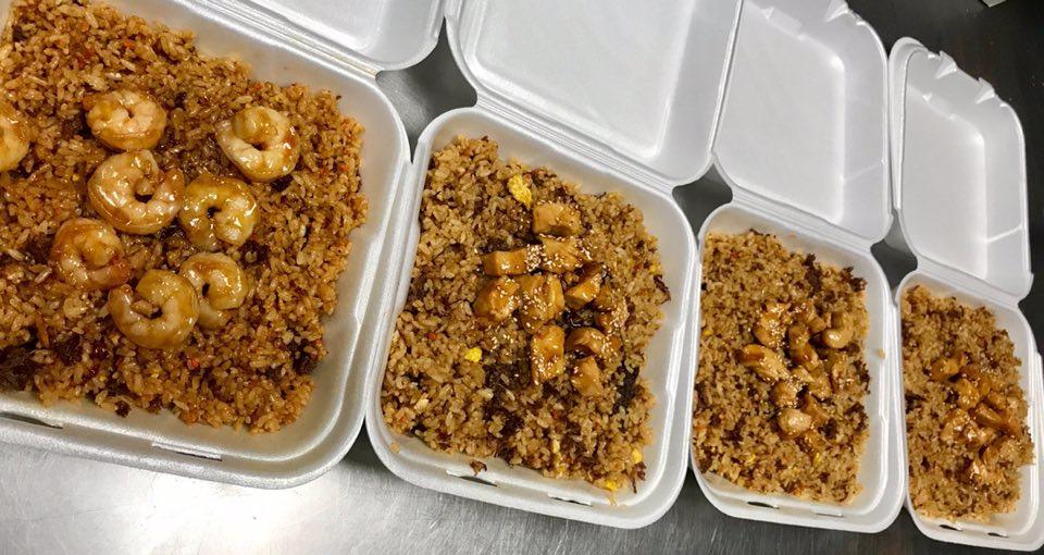 A photo of four meals from Wings N Rice