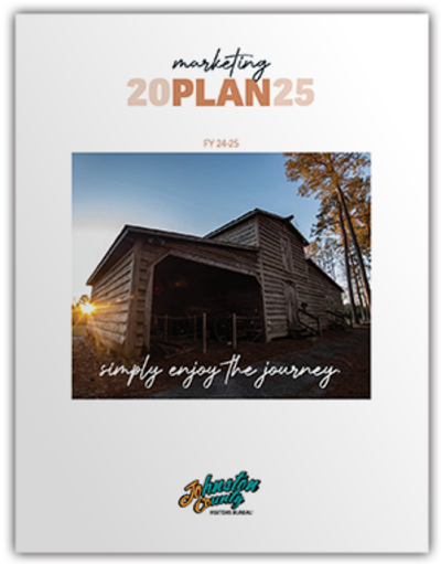 2024 Marketing Plan Cover for the Johnston County Visitors Bureau.