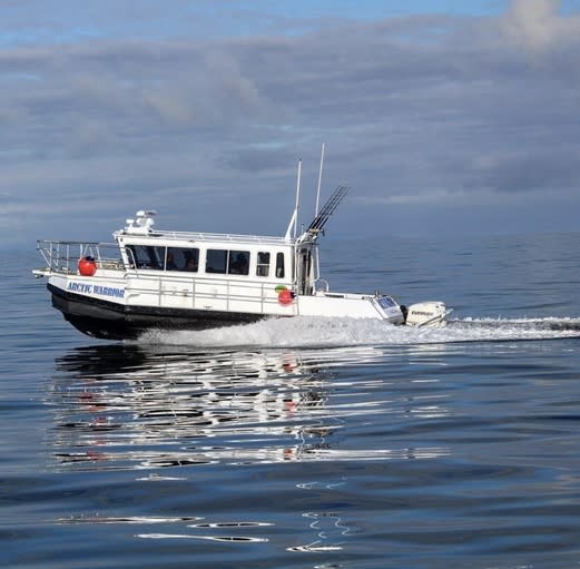 a charter fishing vessel on water