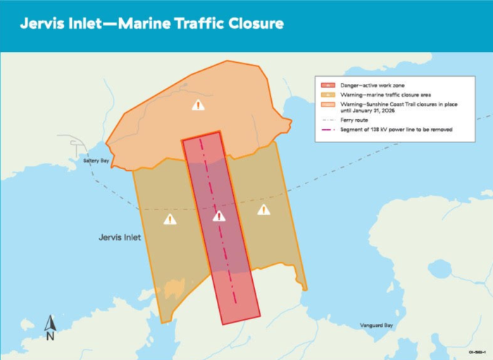 Jervis Inlet Marine Traffic Closure
