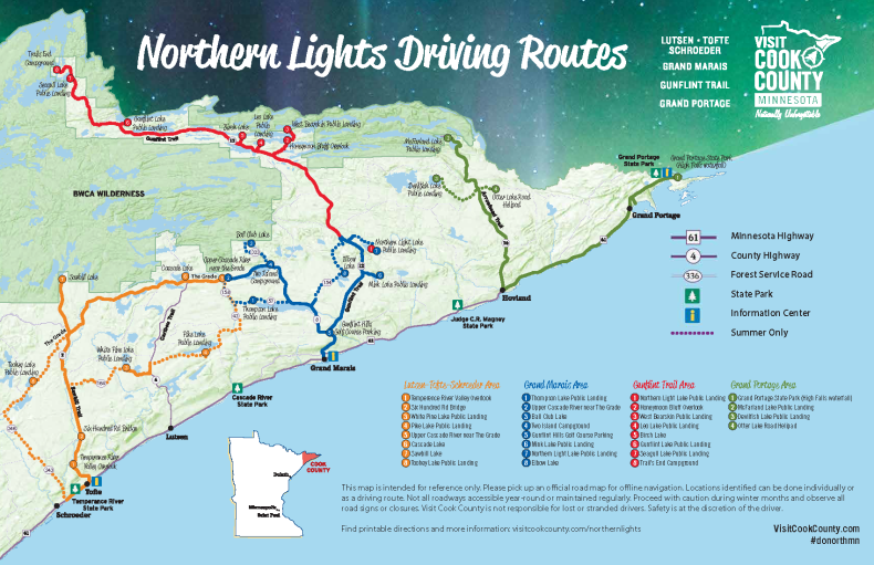 Northern Lights Map