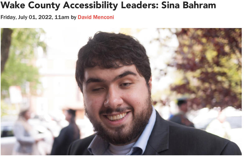 Wake County Accessibility Leaders: Sina Bahram