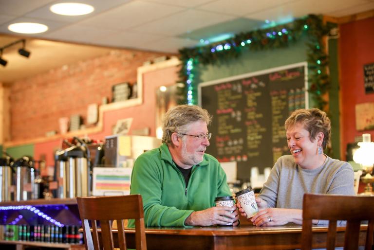 Couple at Coffee Shop