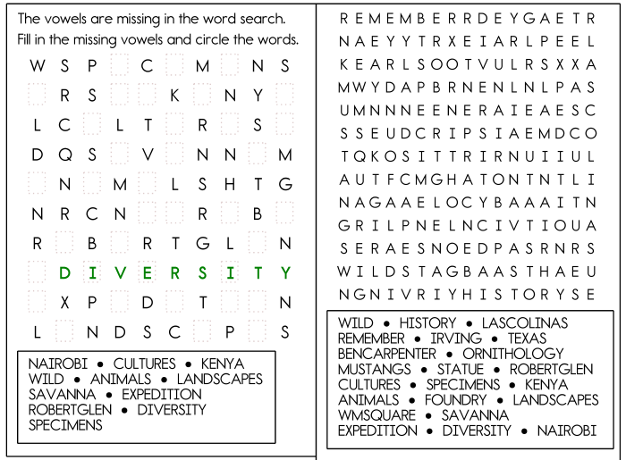 Mustangs of Las Colinas Word Search
