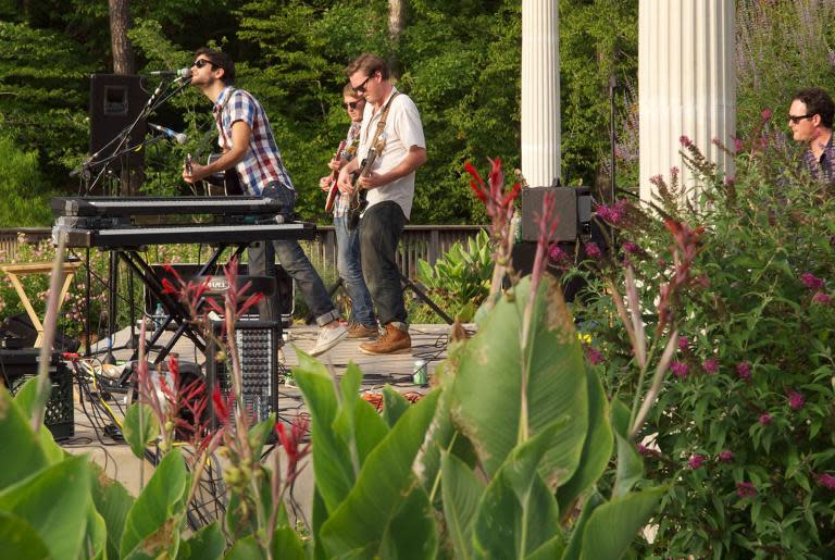 Band playing at the State Botanical Gardens of Georgia for the Sunflower Music Series.