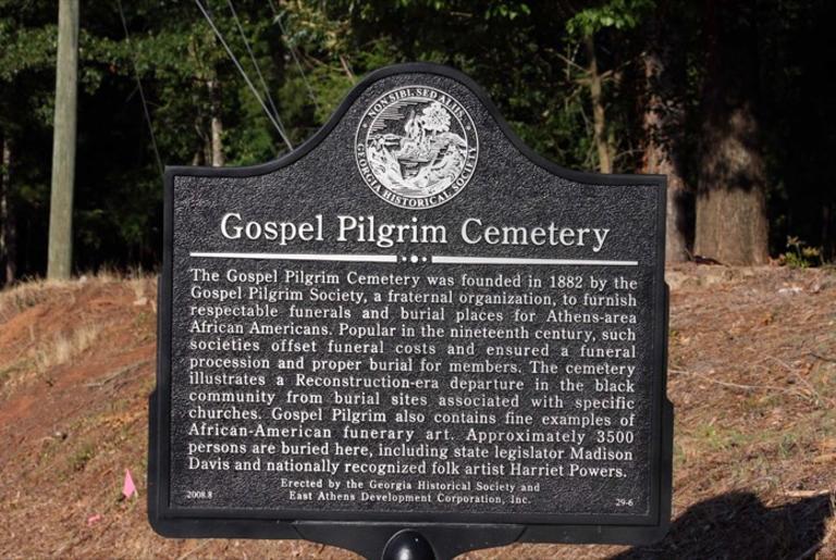 Gospel Pilgrim Cemetery Historic Marker