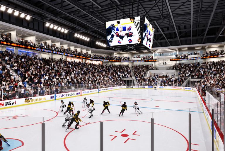 Akins Ford Arena hockey rendering
