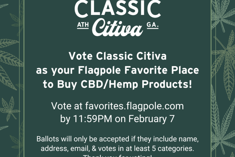 Vote Classic Citiva as your Flagpole Favorite Place to Buy CBD/Hemp Products!