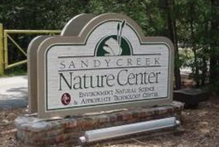 Sandy Creek Nature Center sign