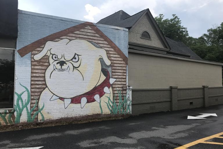 Bulldog mural
