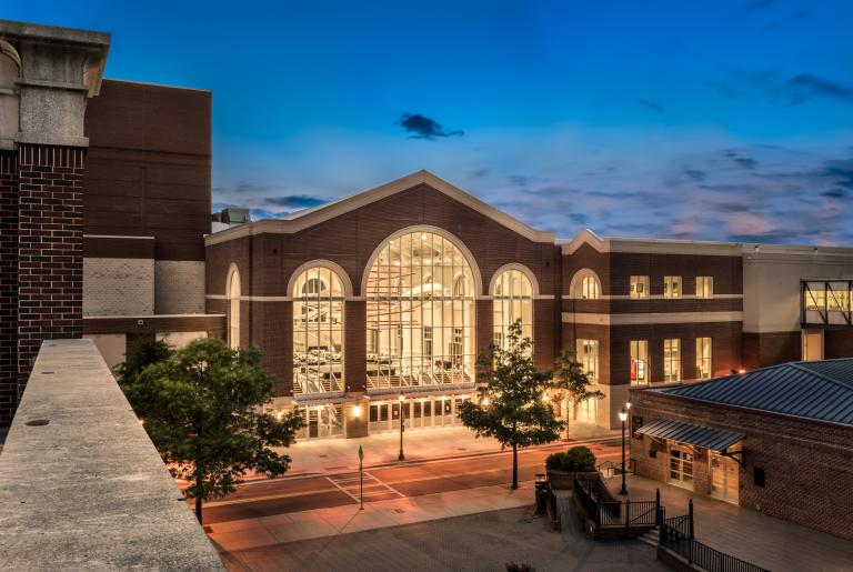 Classic Center Atrium ext evening