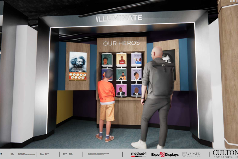Center for Racial Justice and Black Futures Illuminate Display Rendering