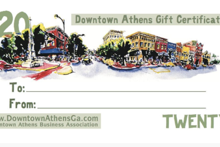 Downtown Athens Gift Certificate