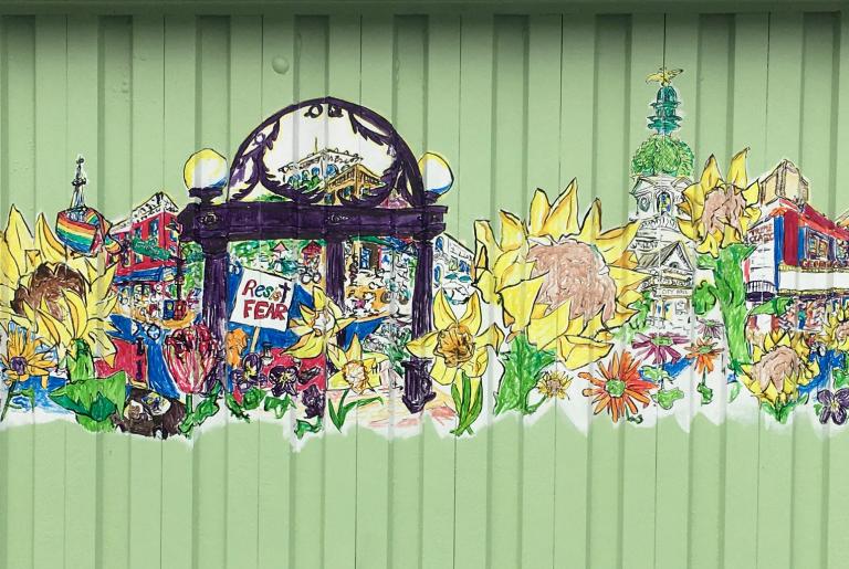 Jamie Calkin Mural at Flowerland