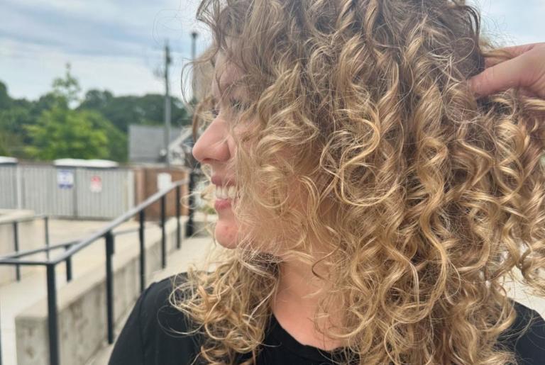 Curly Blonde Hair