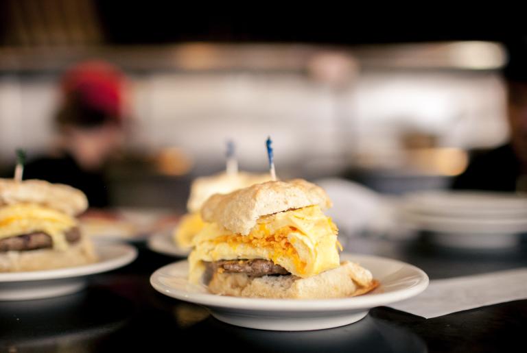 Mama's Boy Sausage Egg Cheese Biscuit