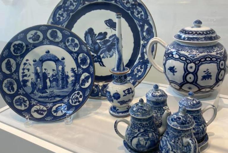 Porcelain and Decorative Arts Museum blue display
