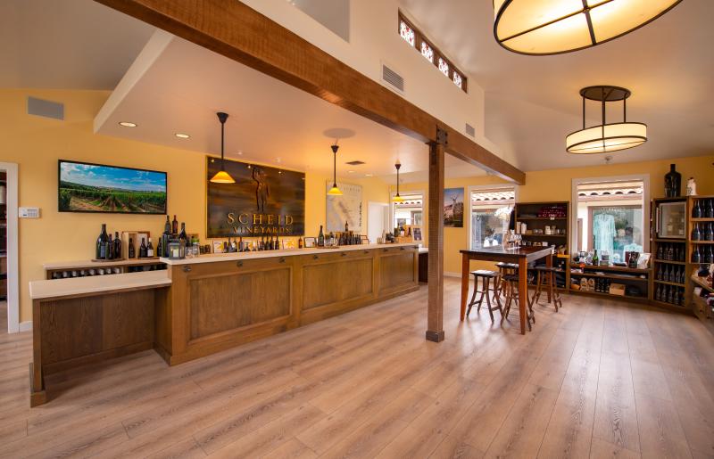 Interior of Scheid Vineyards tasting room