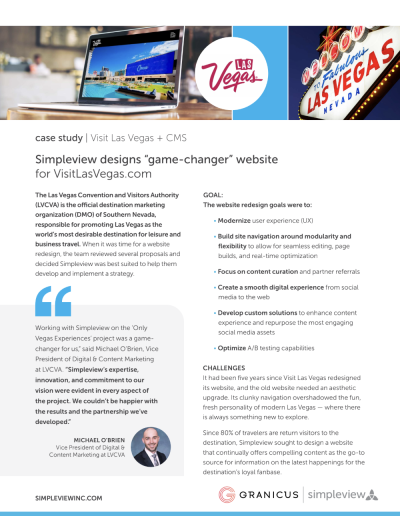 Las Vegas Website Case Study 2023 | Simpleview Inc