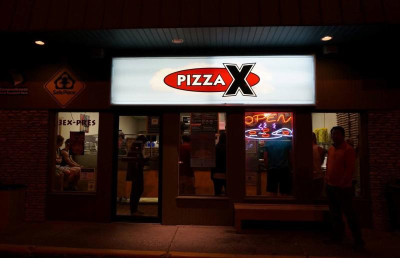 Pizza X's campus location busy at night
