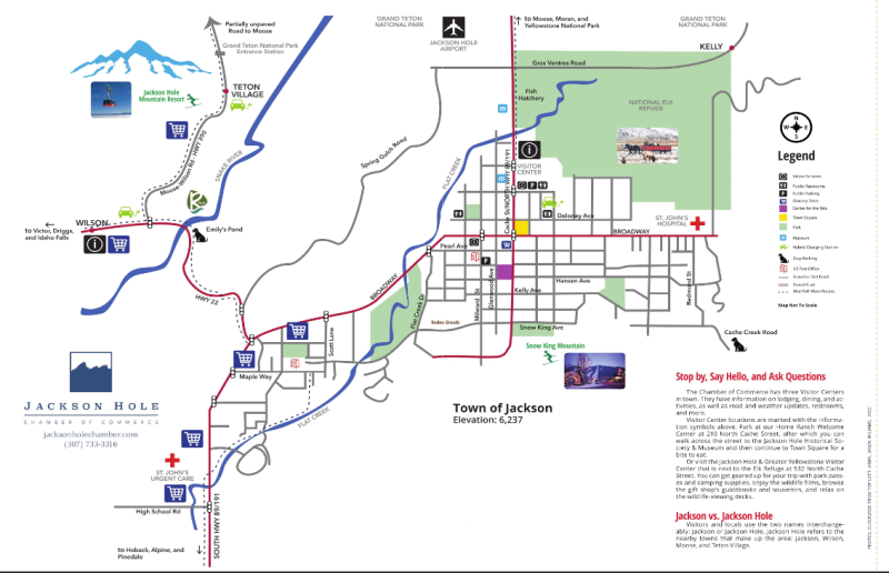 jackson hole tourist map