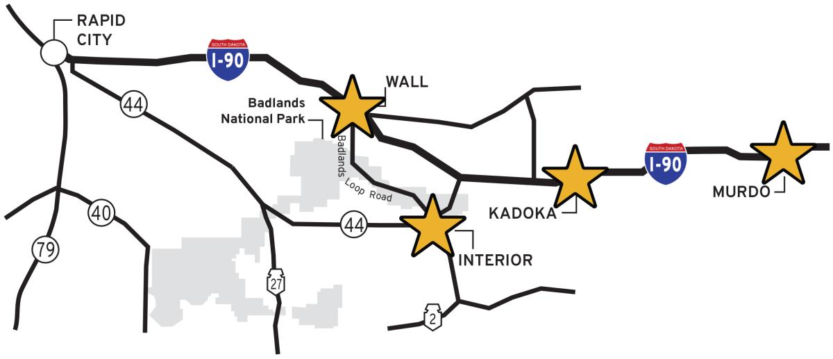 2025 Sticker Program Map - Badlands