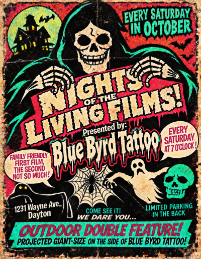 Night of the Living Films | Blue Byrd Tattoo 2026