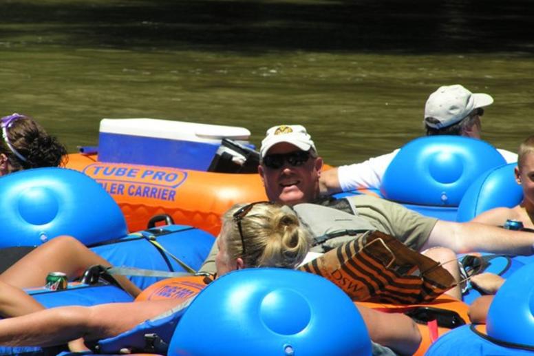 Relaxing on the river