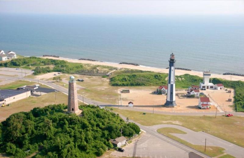 aerial view of Cape Henry lighthouse