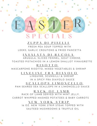 easter menu