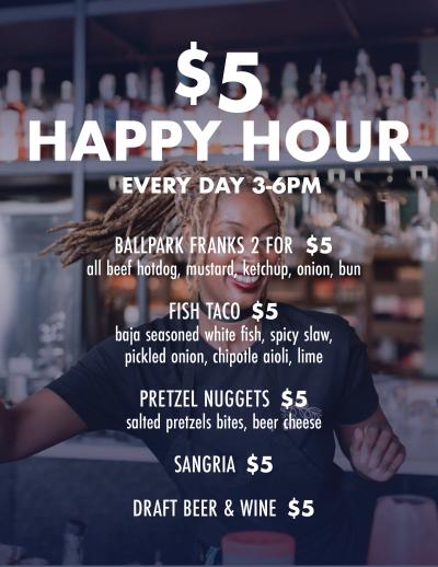 happy hour menu