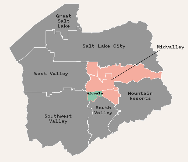 Midvale Midvalley Neighborhood Map