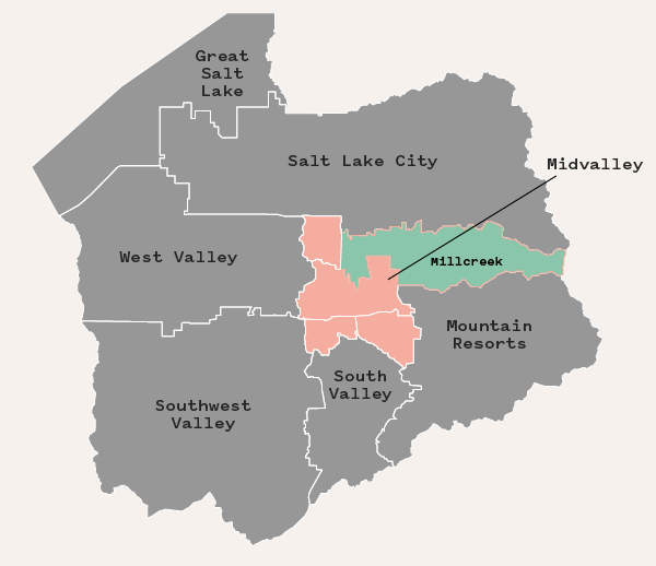 Midvale Midvalley Neighborhood Map