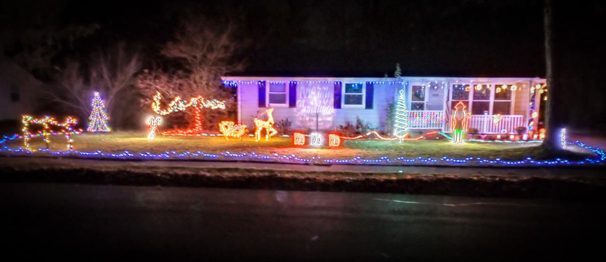 Holiday lights on display at 2128 Lima Lane in Fort Wayne