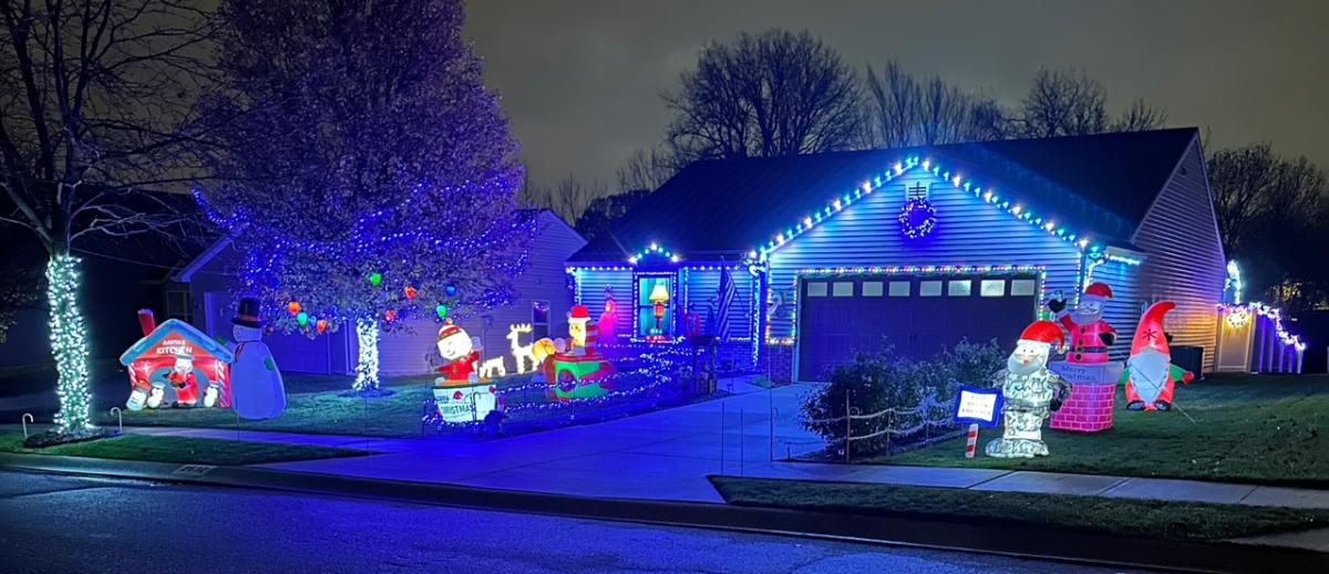 Holiday lights on display at 2632 Jacobs Creek Run in Fort Wayne