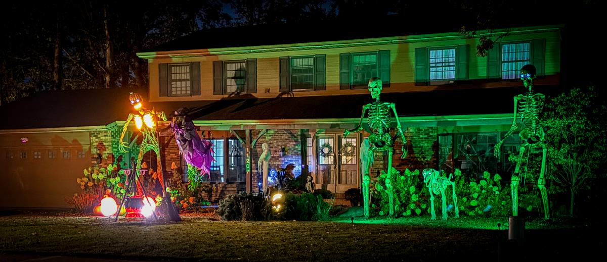 Halloween Lights Display at 11207 Trails North Drive, Fort Wayne Halloween Lights Display at 11207 Trails North Drive, Fort Wayne