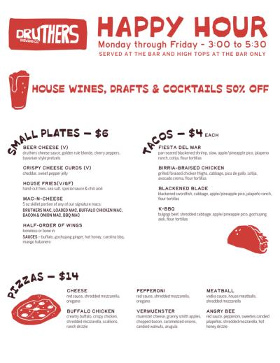druthers happy hour