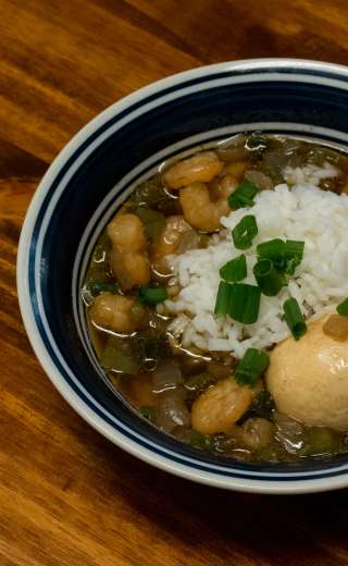 Gumbo Discover Lafayette Food Culture Andouille sausage and file powder make this recipe a classic and, as in any good gumbo, a deep, rich roux thickens the stew. gumbo discover lafayette food culture