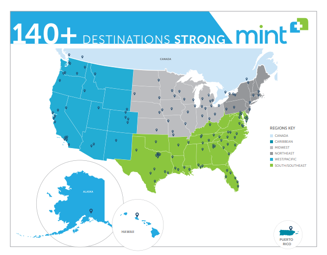 MINT+ 140+ Destinations Strong