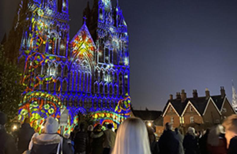 2023 Christmas Light Show at Lichfield Cathedral